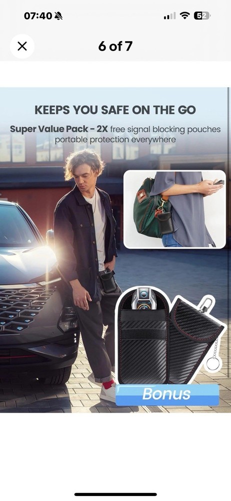 Samfolk Faraday Box and Pouch 2 Pack, Keyless Entry Car Key Safe Protector