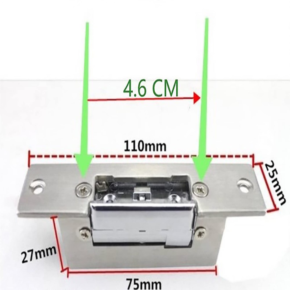 12V Adjustable Narrow-Type Electric Strike Door Lock Double Unlock Mode Access