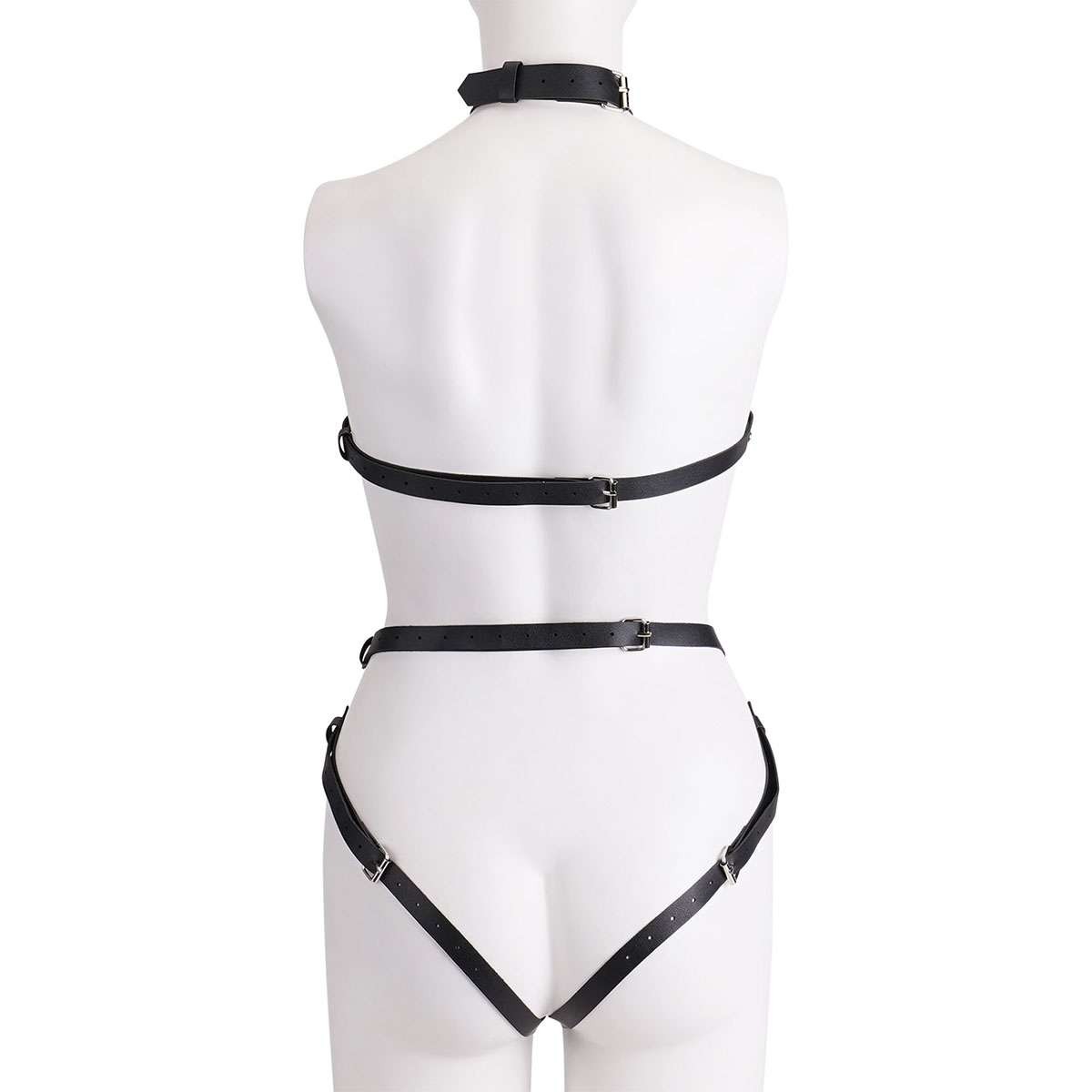 Women Leather Body Harness Straps BDSM Bondage Belt Bodysuit Lingerie Costume