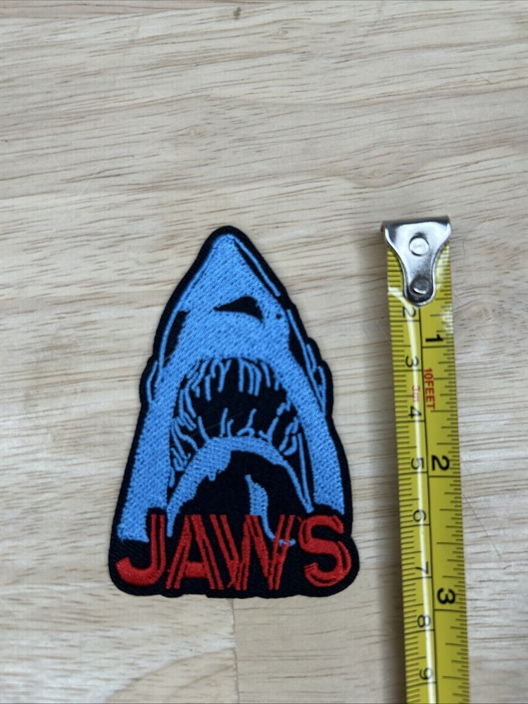 Jaws Embroidered Iron On Patch