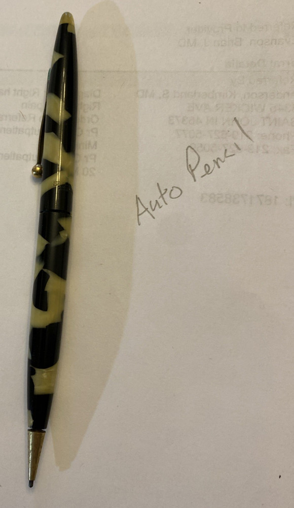 Vintage Schaefer black and pearl automatic pencil