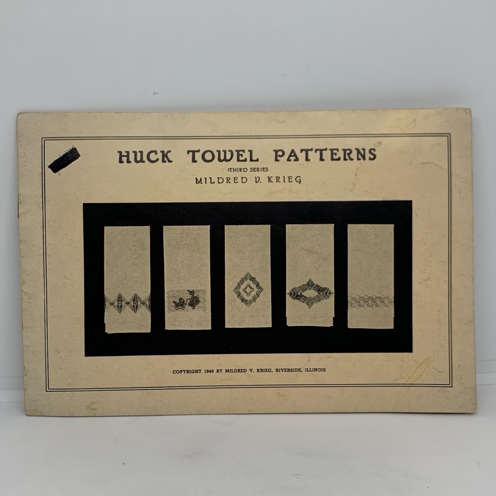 Huck Towel Patterns First & Second Series Booklets Mildred Krieg Vintage