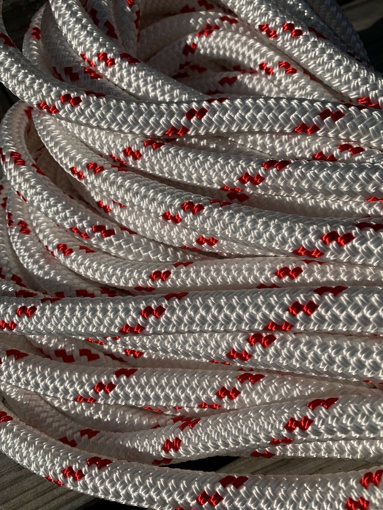 1/2" x 42 ft. Double Braid-Yacht Braid Polyester rope. Made in USA.