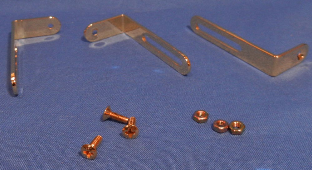 3 NEW GOLD L SHAPED ARCHED GUITAR PICKGUARD BRACKETS