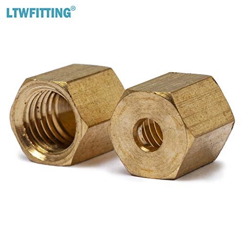 1/8-Inch Brass Compression Sleeves Ferrule with 1/8-Inch Compression Nut,