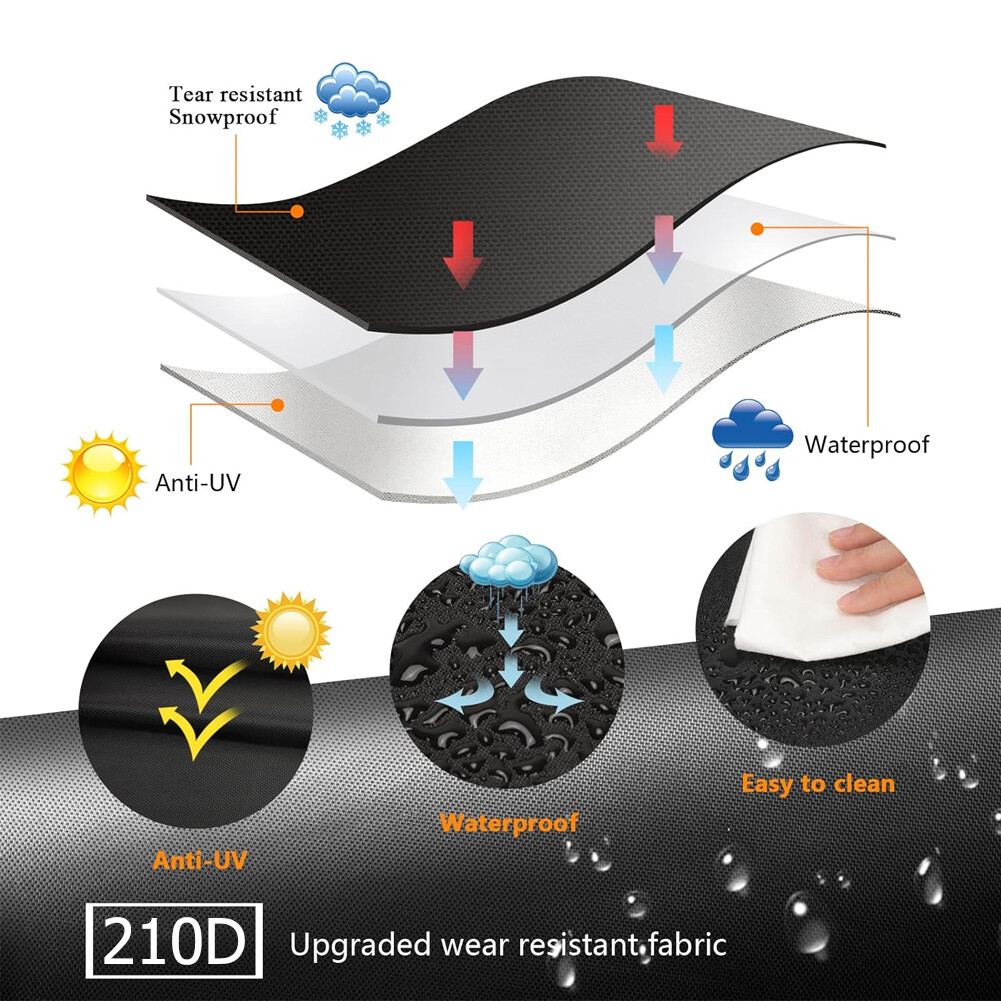 Heavy Duty Waterproof Gas 2 Burner Grill Cover UV Resistant Barbecue Cover 30''