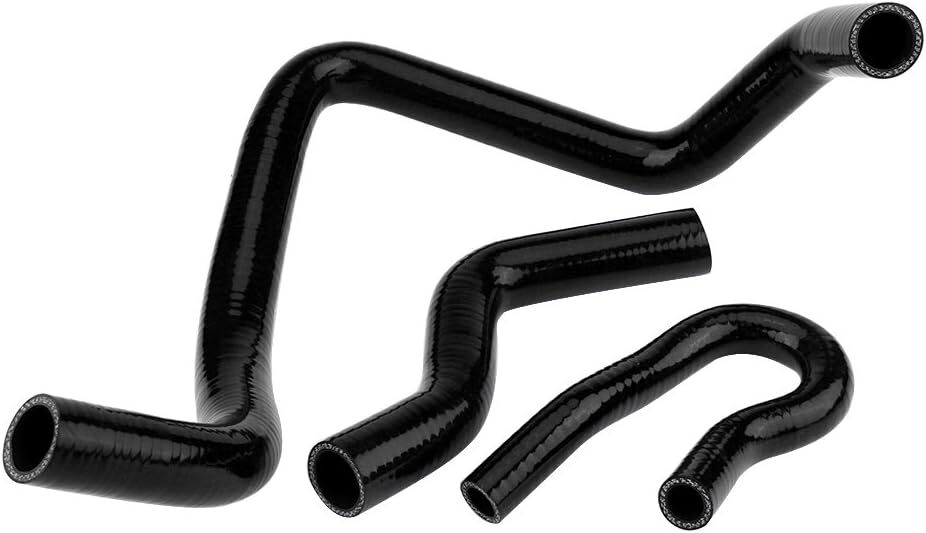 Silicone Radiator Heater Hose Kit For Honda Civic D15 D16 EG EK 1992-2000 Black