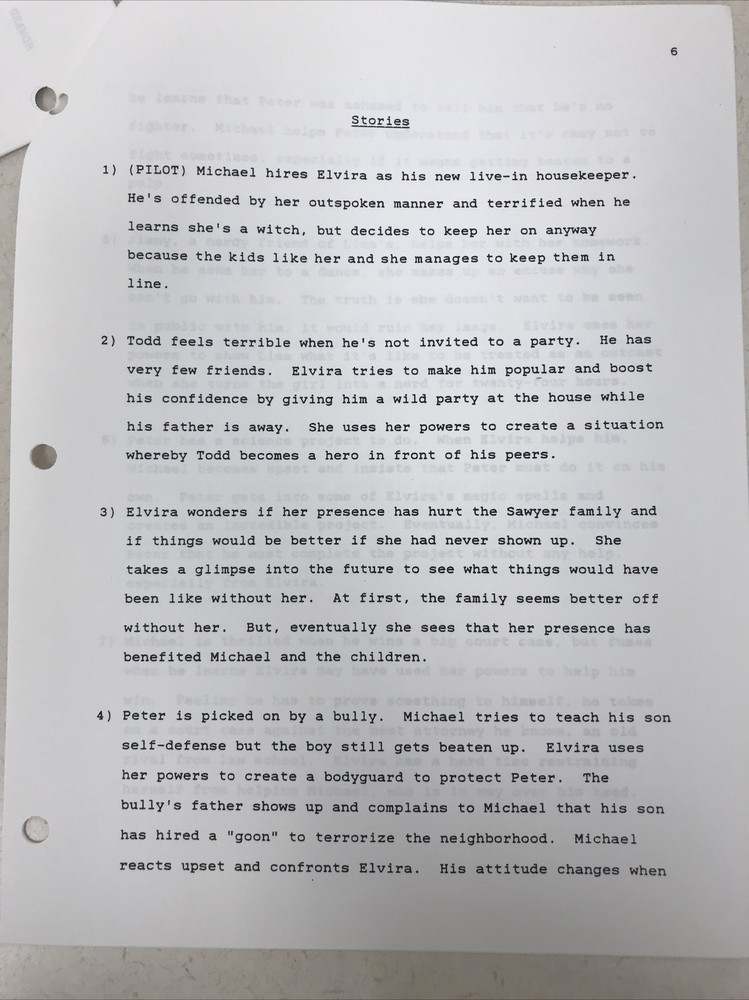 The Elvira Show TV Spec Script Draft By David Silverman Stephen Sustarsic