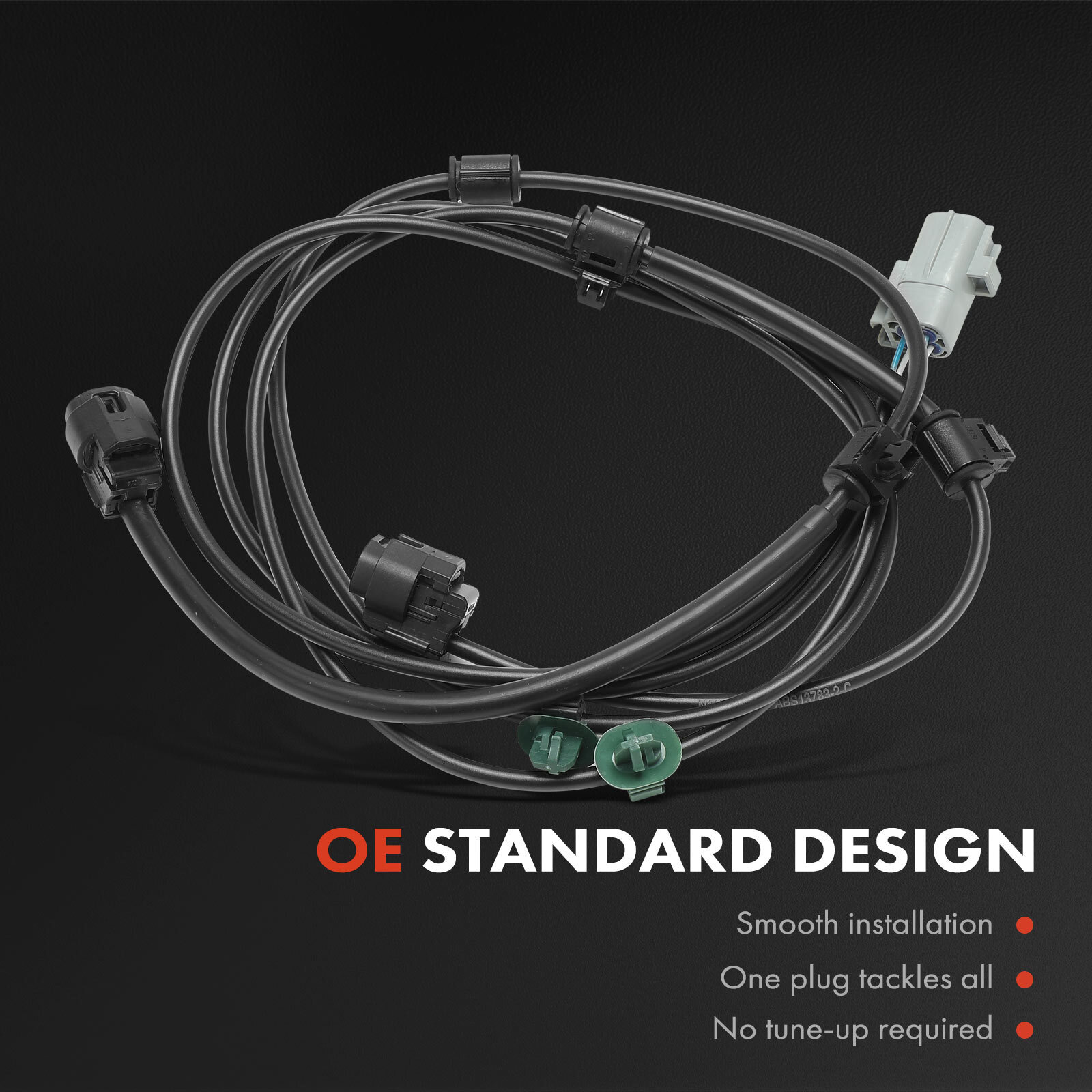 2x Rear Side ABS Wheel Speed Sensor Wiring Harness for Toyota Tacoma 2005-2015