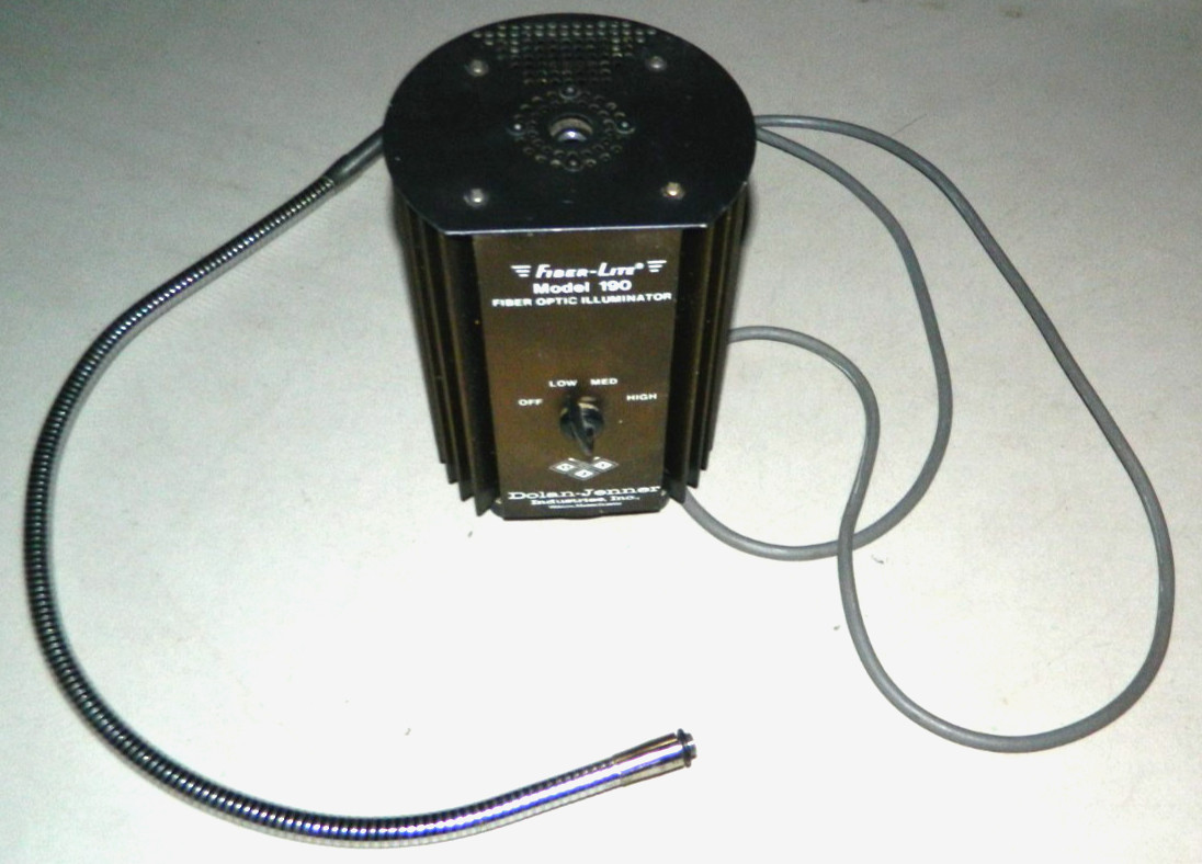Dolan Jenner Fiber-Lite 190 Fiber Optic Illuminator w/ Light Guide 50W 115VAC