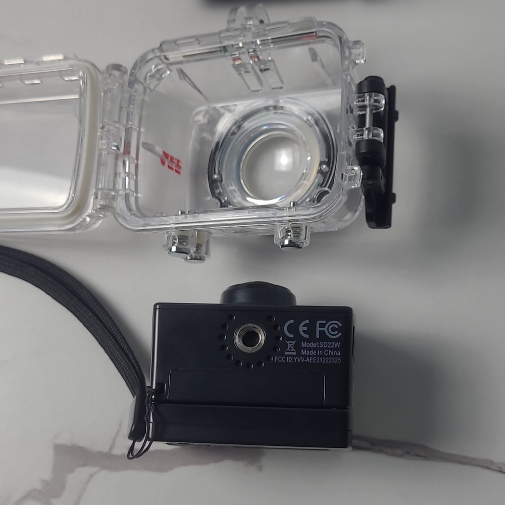 AEE Waterproof Polycarbonate Camera Case Clear Black with Remote