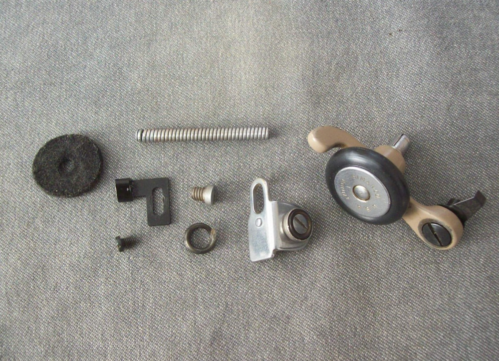 Singer 301A Sewing Machine Bobbin Winder, Thread Guide, Spool Pin, & Misc. Parts