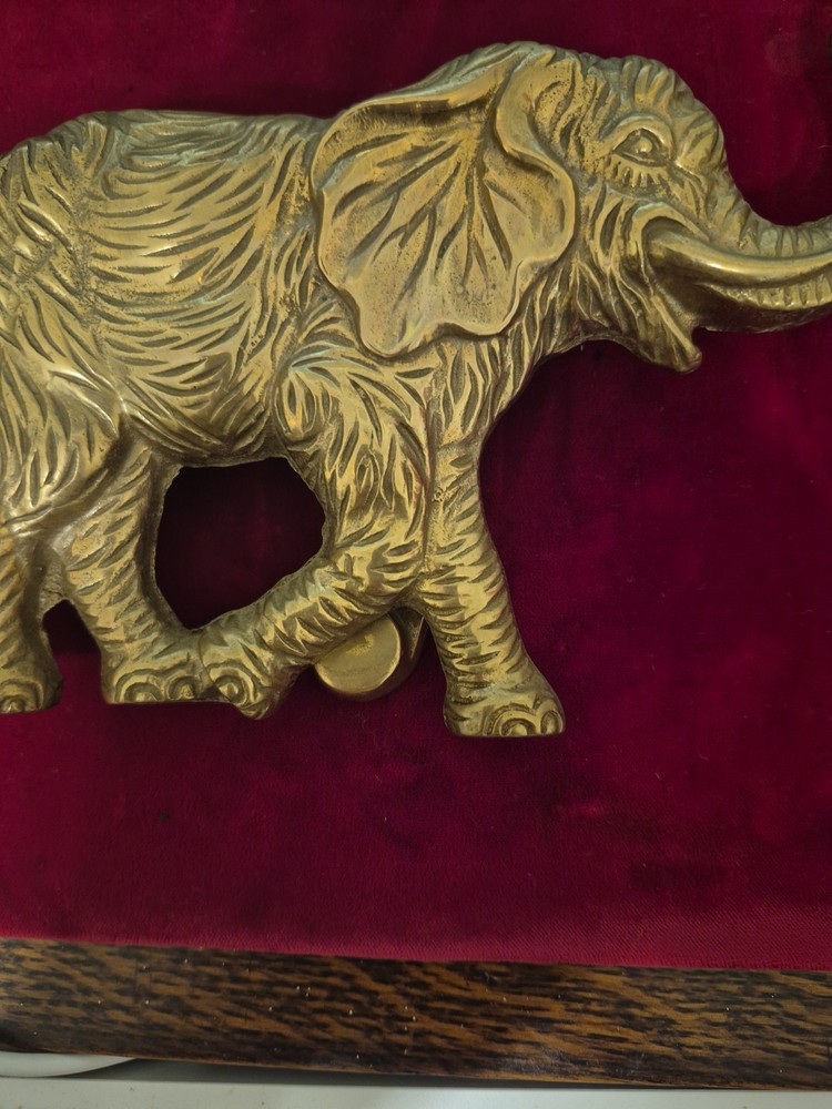 Vintage Brass Elephant Door KNOCKER