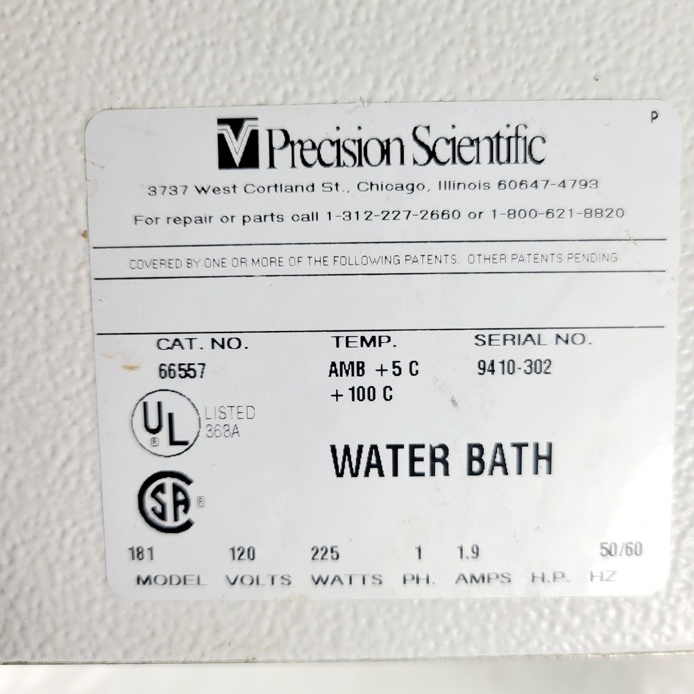 Precision Scientific Water Bath Model 181