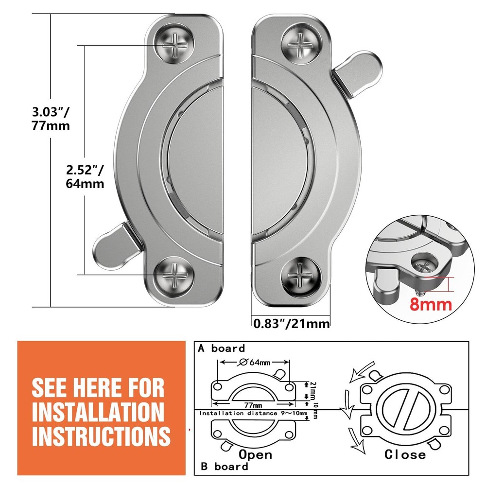 Heavy Duty Table Buckle ConnectorsTable Leaf Locks and Latches for Workbenche...