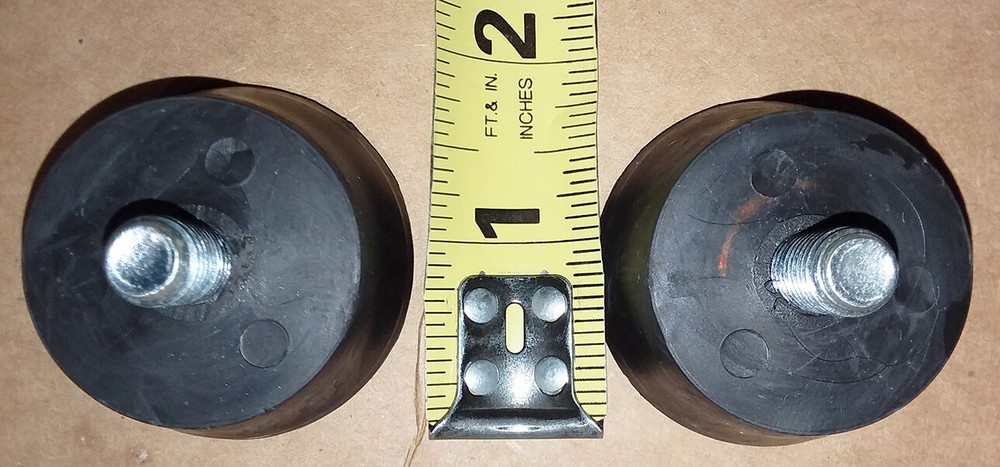 TWO USED BOWFLEX HVT BASE RUBBER FEET