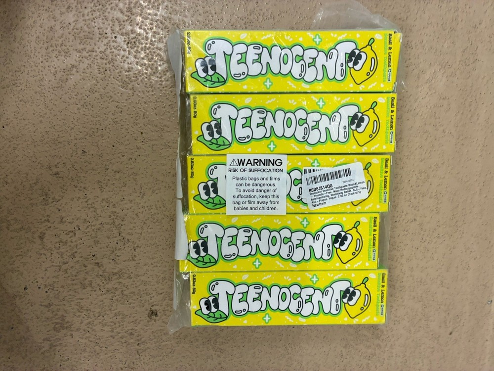 Ternocent Natural Nano Hydroxyapatite Sensitive Toothpaste Basil & Lemon 5 Pack