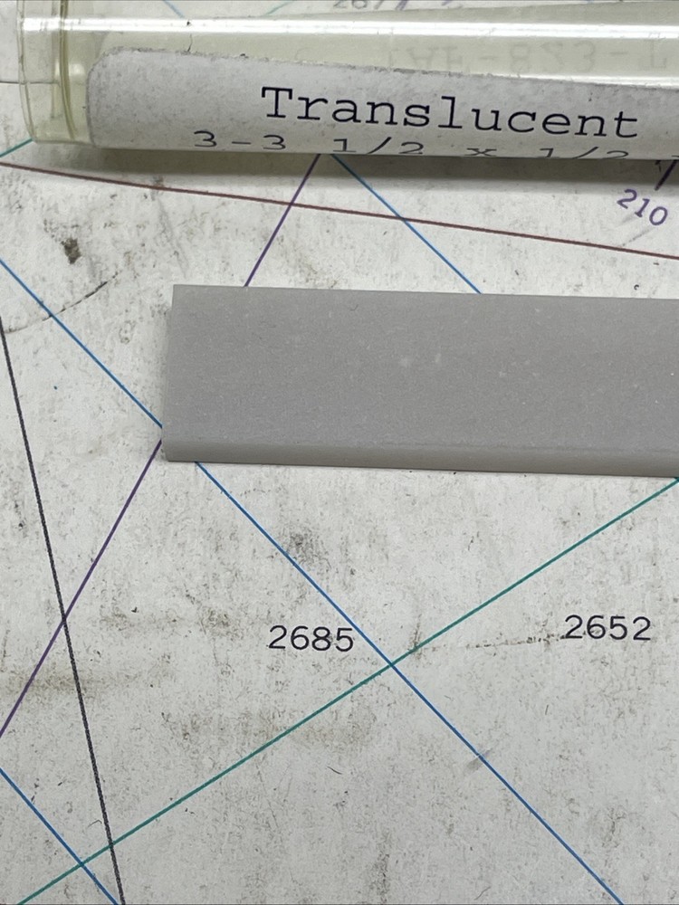 translucent Sharpening stone square flat 3-3 1/2x 1/2x3/16