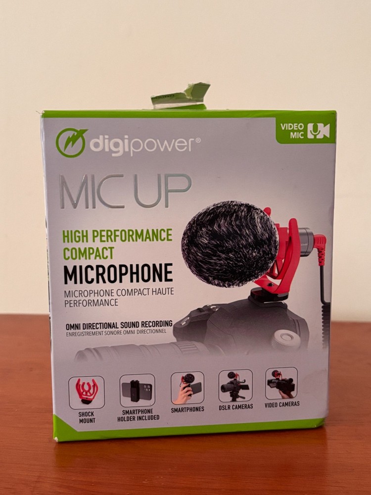 DIGIPOWER MIC UP HIGH PERFORMANCE COMPACT CARDIOID VIDEO MICROPHONE DP-DM15F