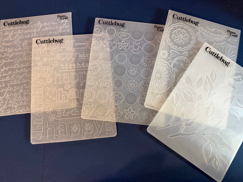 13 - Vintage Cuttlebug Provo Craft Embossing Folders A2 group 2