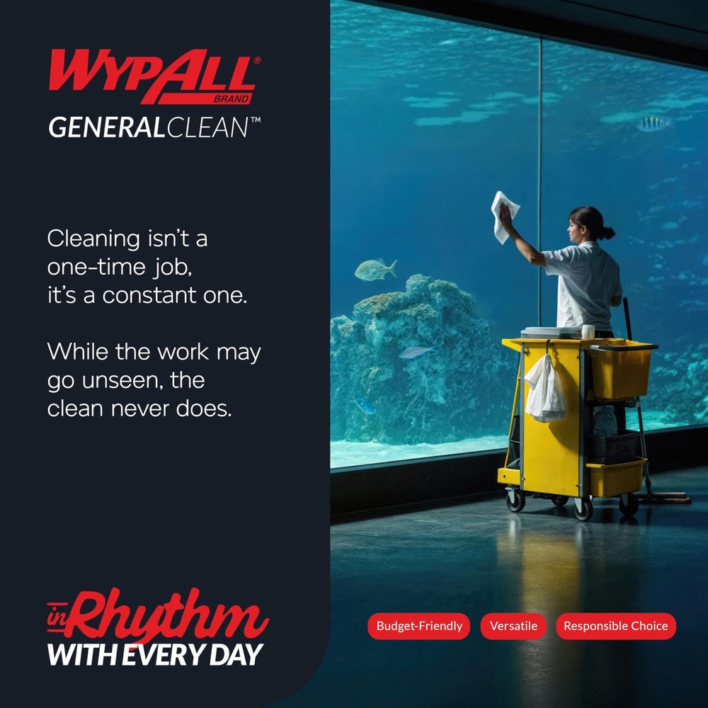 WypAll GeneralClean X60 Cloths Multi-Task Cleaning Wipes 10 Boxes, White