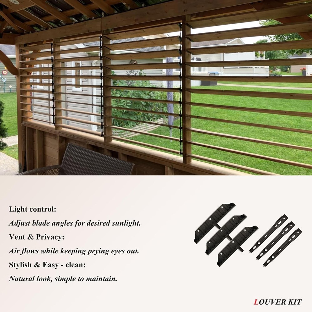 Louver Bracket Kit, Deck Sunblind System, Shutters Hardware System for Window...