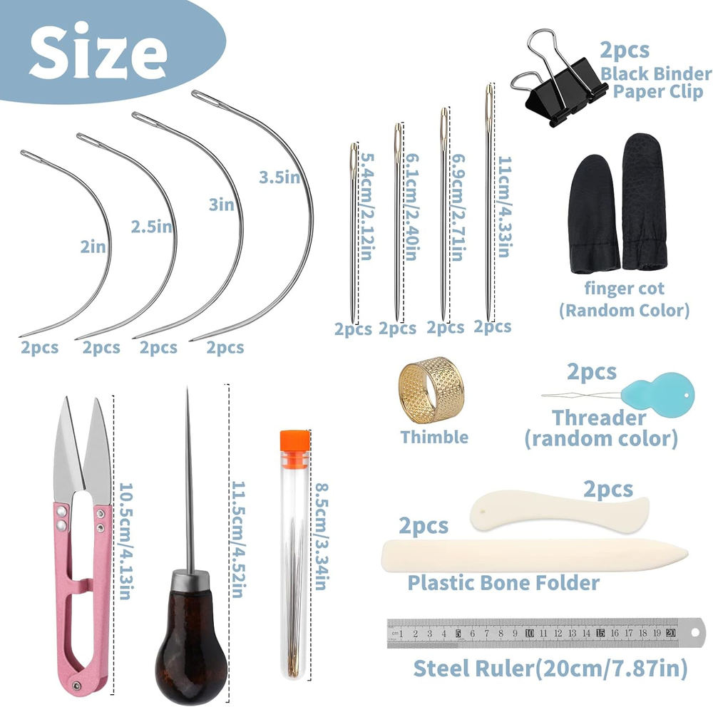 33 Pcs Bookbinding Kits 4 Pcs Bone Folder Paper Creaser Paper Folding Tool Book