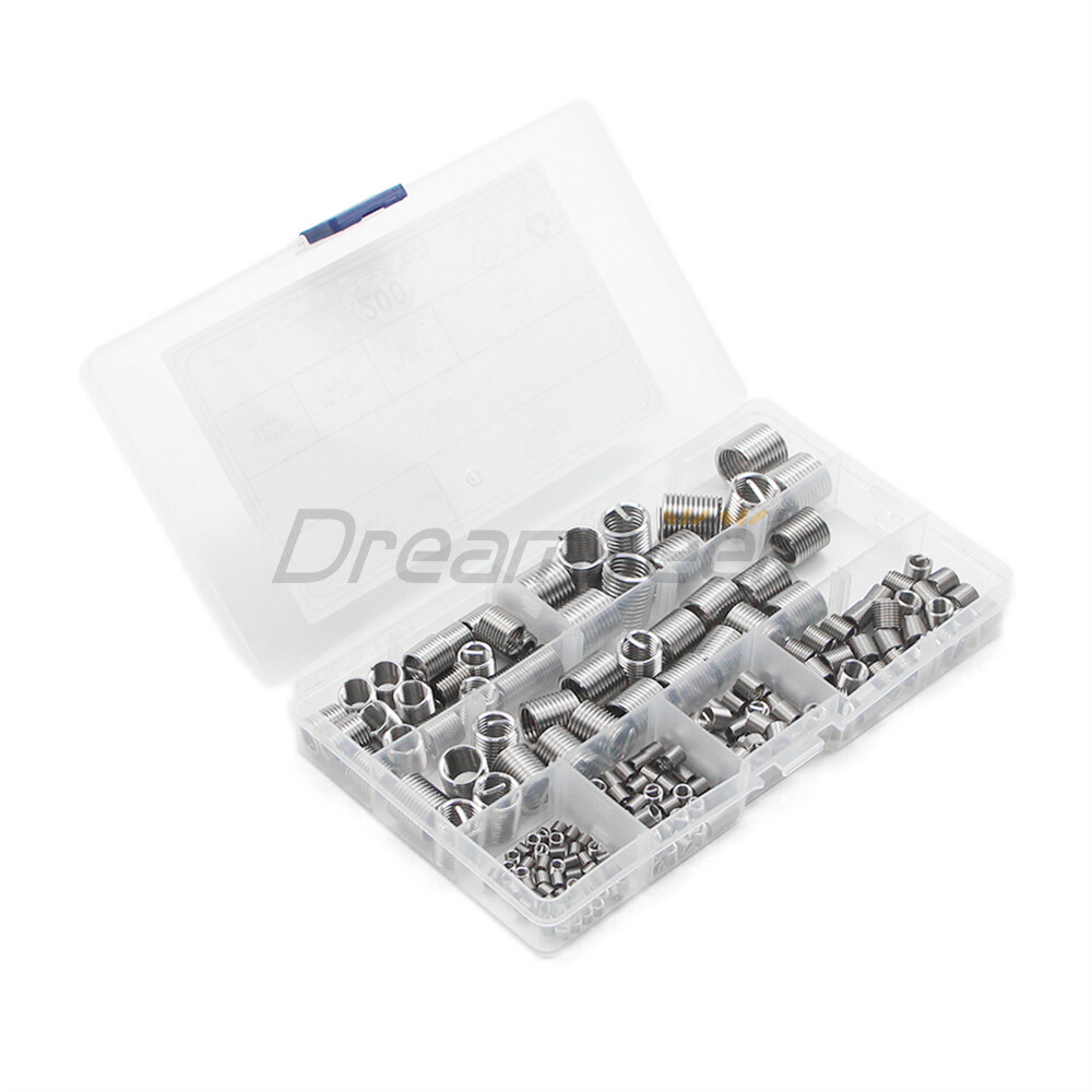 200Pcs Helicoil Thread Insert Assortment 7 Size Threaded Inserts Stainless Steel