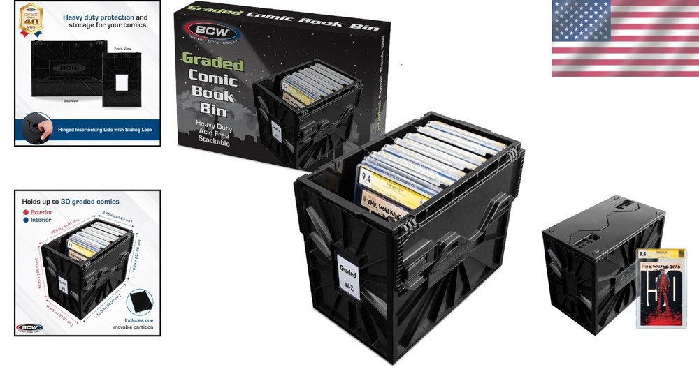 Secure Comic Book Storage Box - Acid-free Plastic