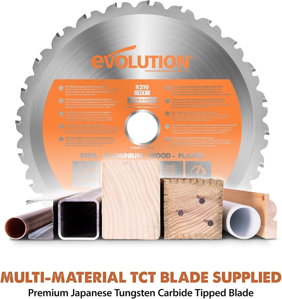 Evolution R8MTS 8-1/4" Convertible Miter/Table Saw - Miter Table Saw
