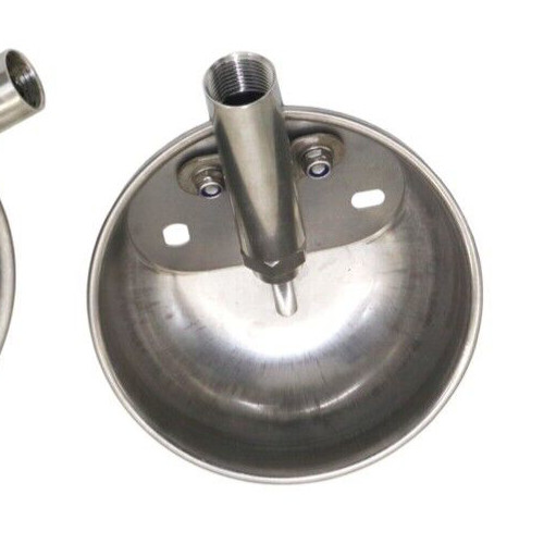2 pack of Round Stainless Steel Waterer Drinking Bowl for Pig Sheep 5 inch