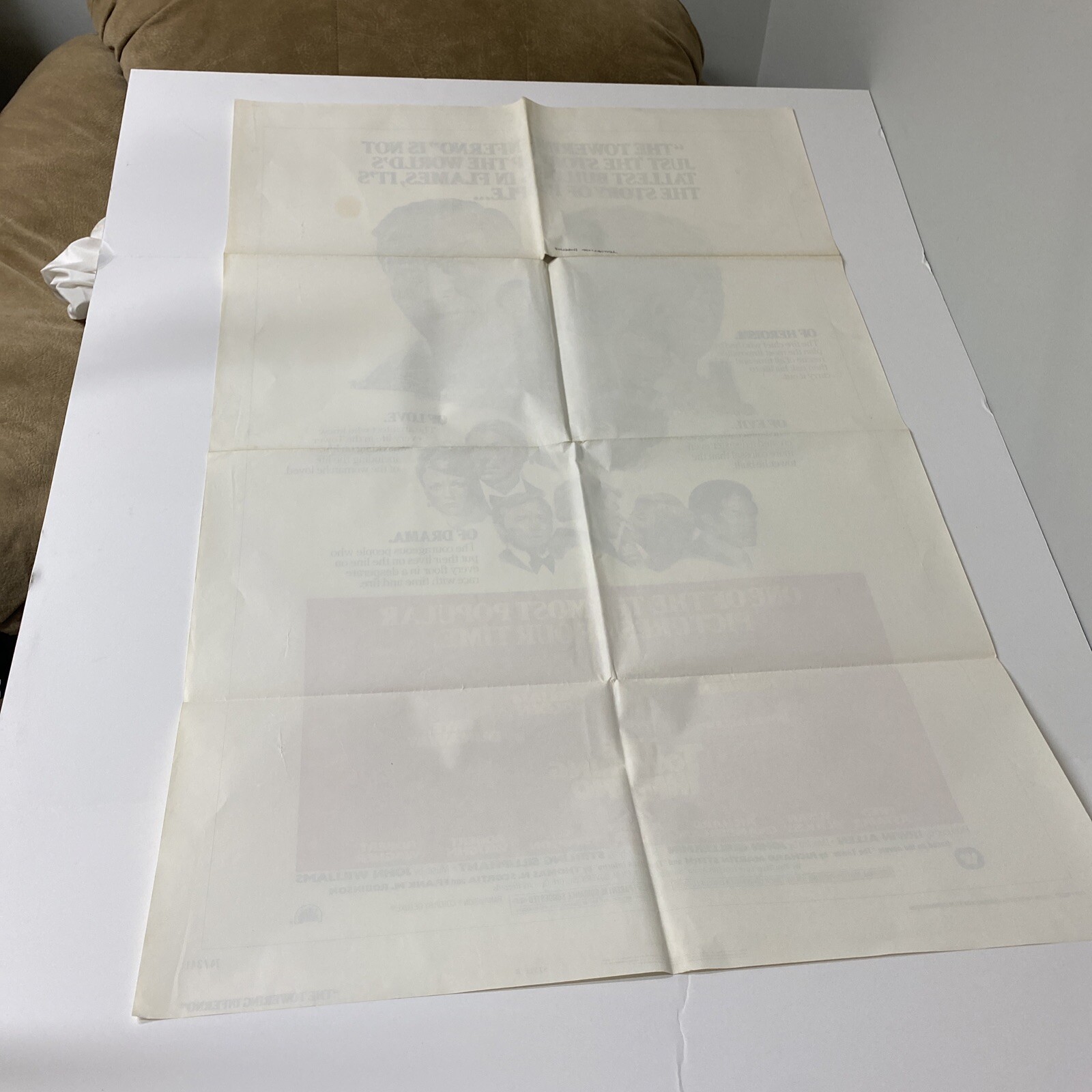 THE TOWERING INFERNO * 1976R ORIGINAL MOVIE POSTER 1SH PAUL NEWMAN STEVE MCQUEEN