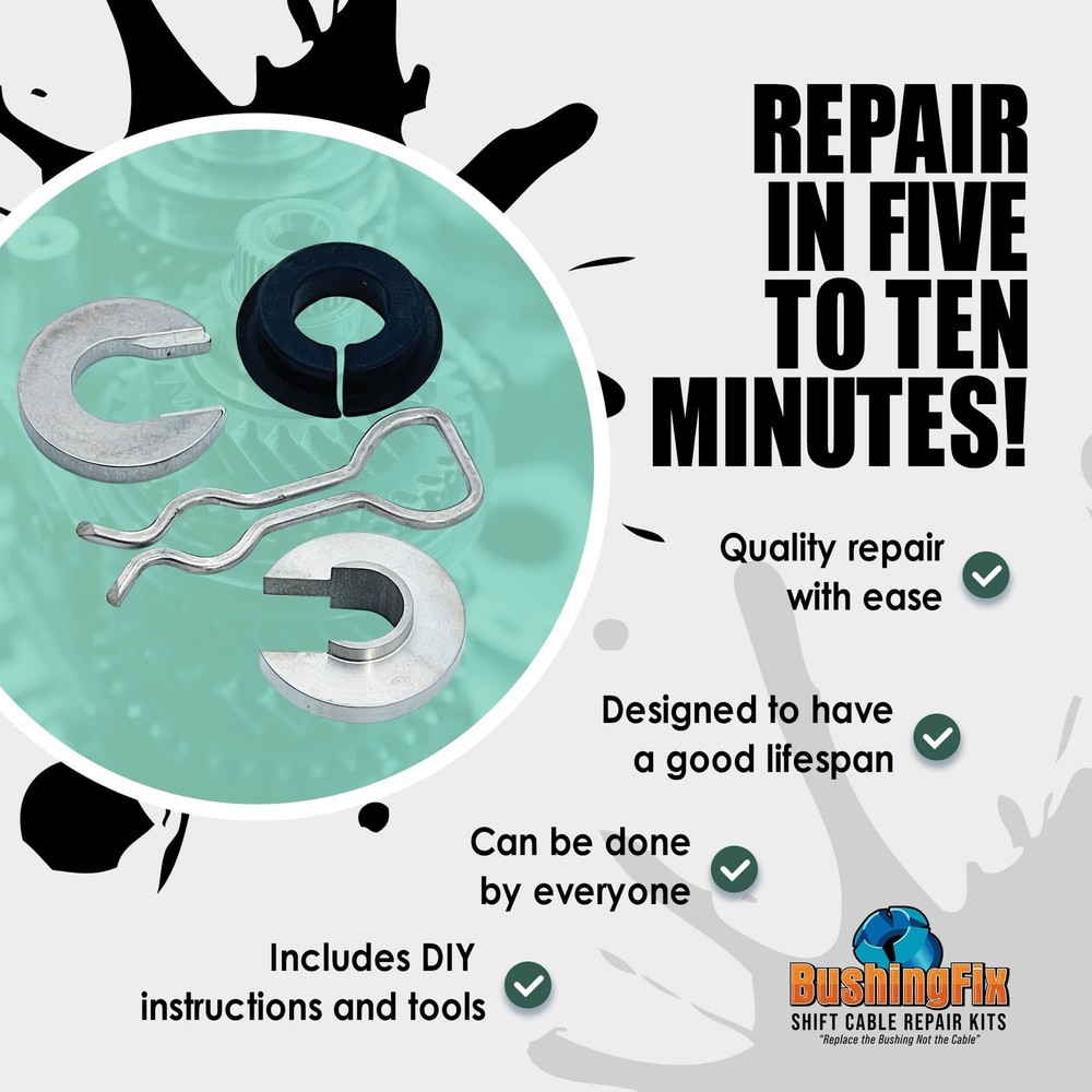 BushingFix RX1Kit Transmission Shift Linkage Repair Kit, Automatic Transmissi...