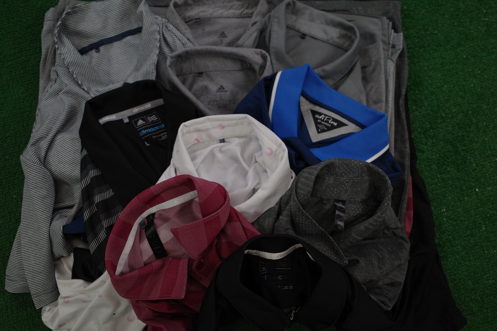 Adidas Golf Men's Polo Shirts Lot of 10, Size Large, Pre-Owned