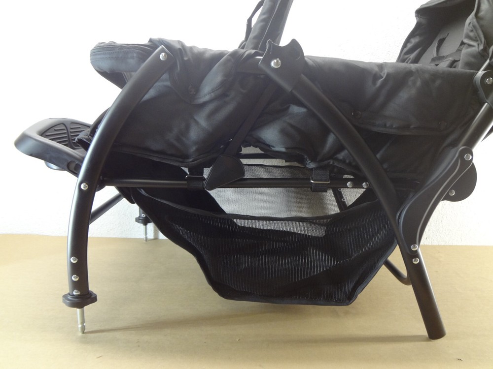 BABY JOY Double Foldable Baby Stroller, Tandem Stroller, adjustable, Black
