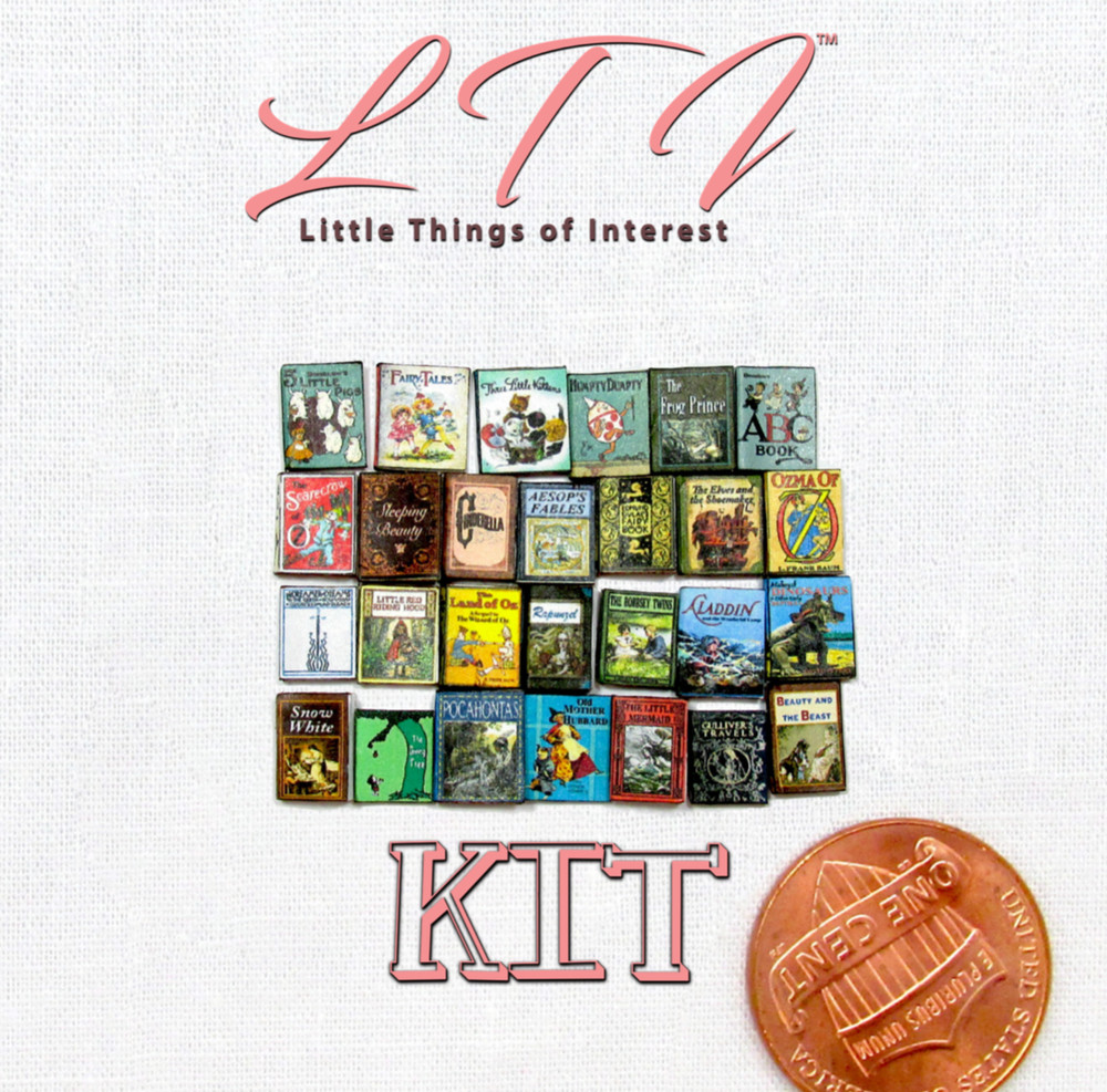 1:48 Scale CHILDRENS PROP BOOKS 27 Pc KIT Printed PDF and Instruction Tutorial