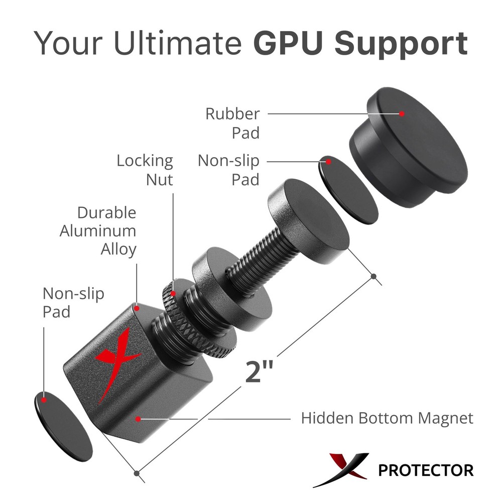 X-Protector GPU Support Bracket - Small GPU Sag Bracket 1" - 2" - Premium GPU...