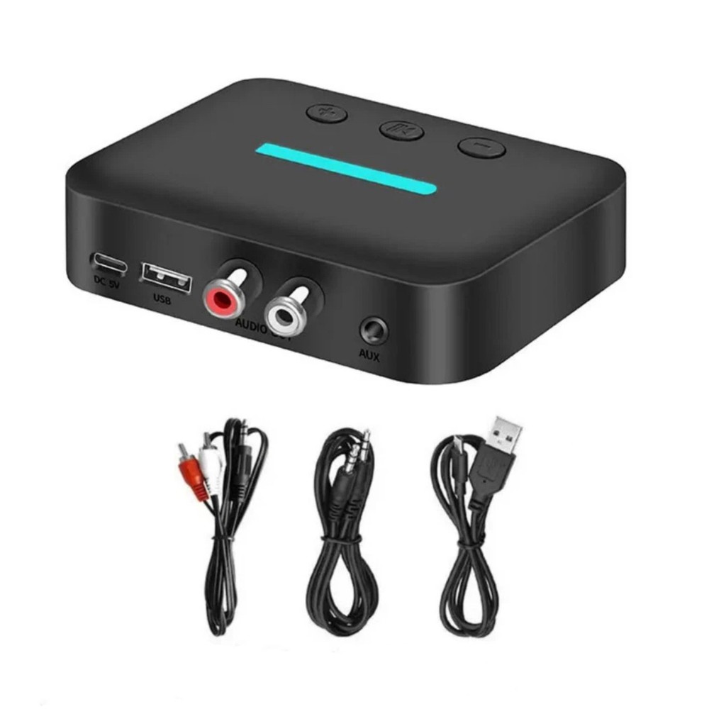 Wireless Bluetooth Audio Receiver 5.3 with RCA Output and AUX for Car Stereo