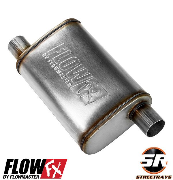 Flowmaster Flow FX Universal SS Muffler 2.25" Offset Inlet & Outlet - Pair 71235