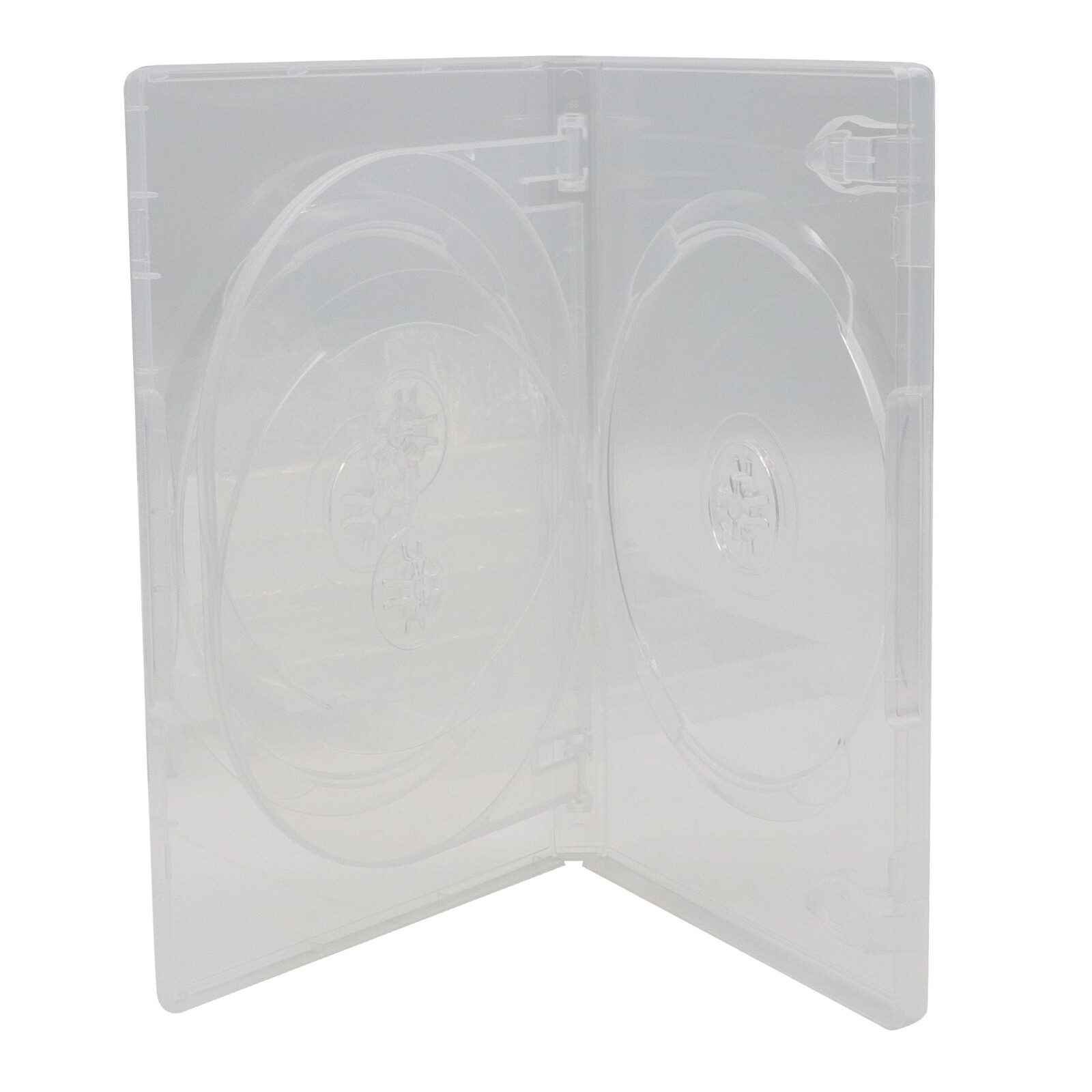 Lots Standard 4-Discs DVD Storage Replacement Cases Flip Cover Box 14mm Holder
