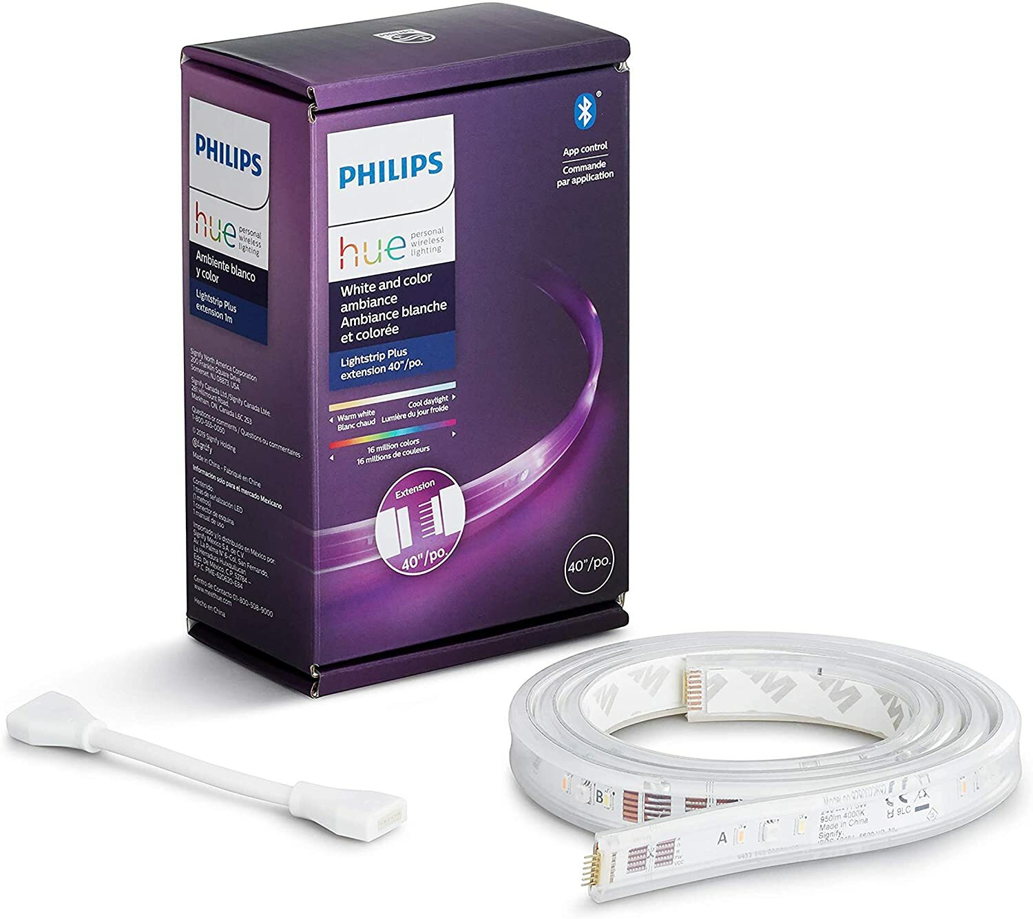Philips - Hue Lightstrip Extension 1m - White and Color