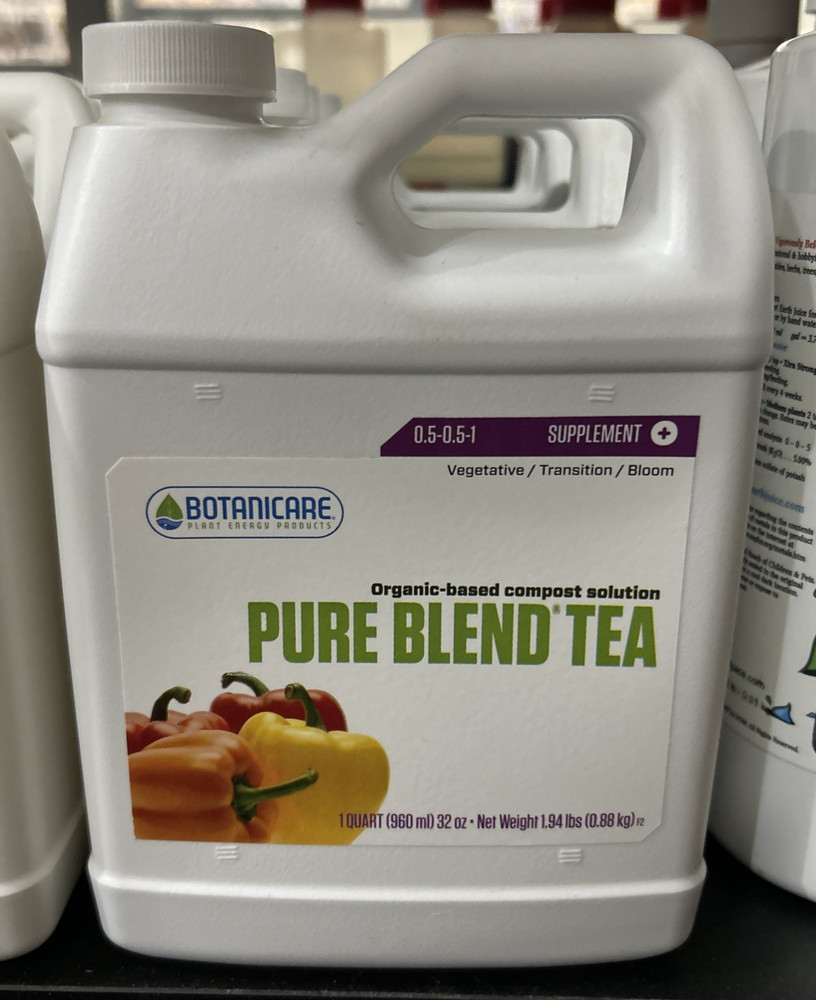 Botanicare PURE BLEND TEA Organic-Based Compost Solution 1-Quart / 32 Ounce NEW