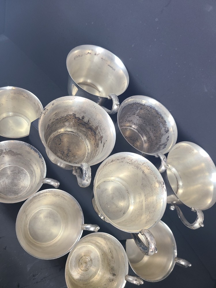Vintage Towle/ISC Silver Plated Coffe Cup Set Of 12