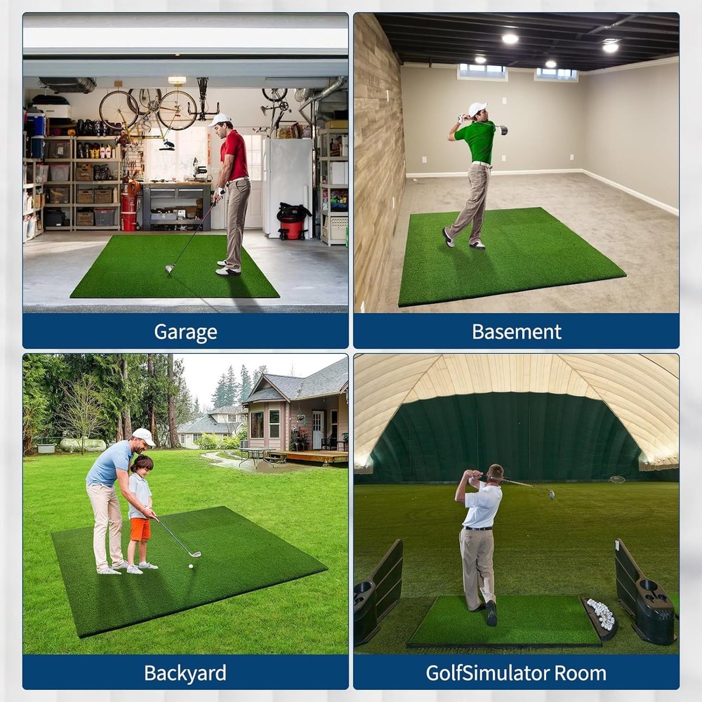 5 x 5 Golf Hitting Mat Premium Turf for Realistic Practice Experience