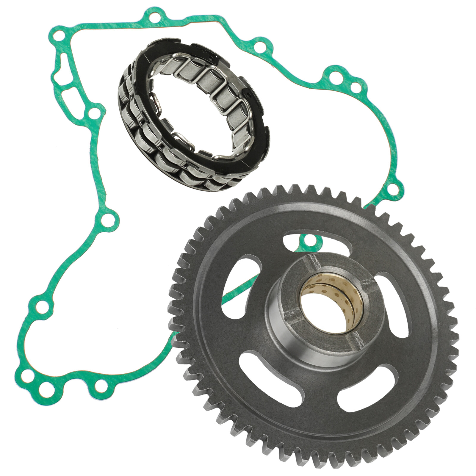 Starter Clutch Sprag Idler Gear W/Gasket For Kawasaki KFX450R KSF450B 2008-14