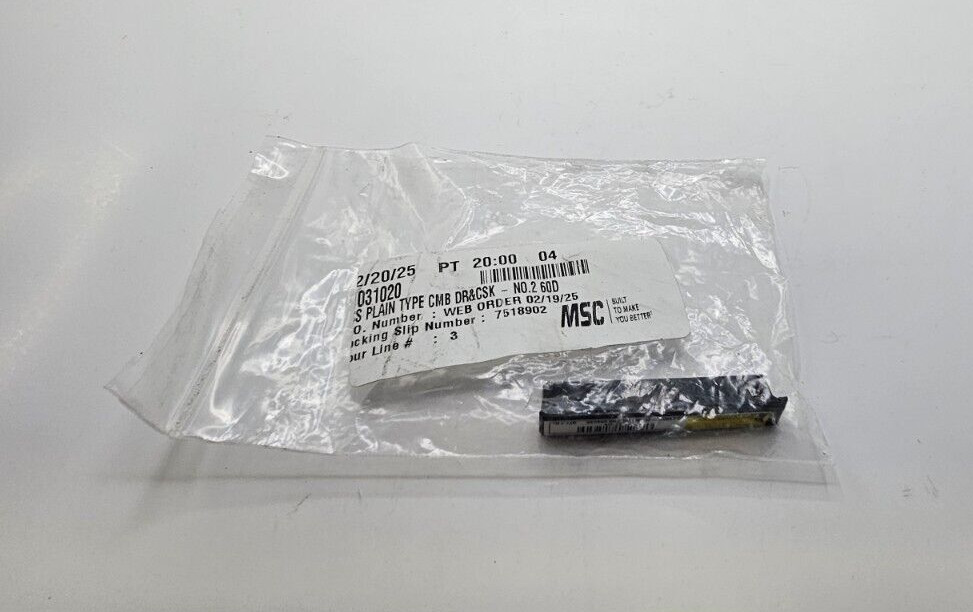 INTERSTATE Double Combined Drill/Countersink #2 HSS 60° 01031020