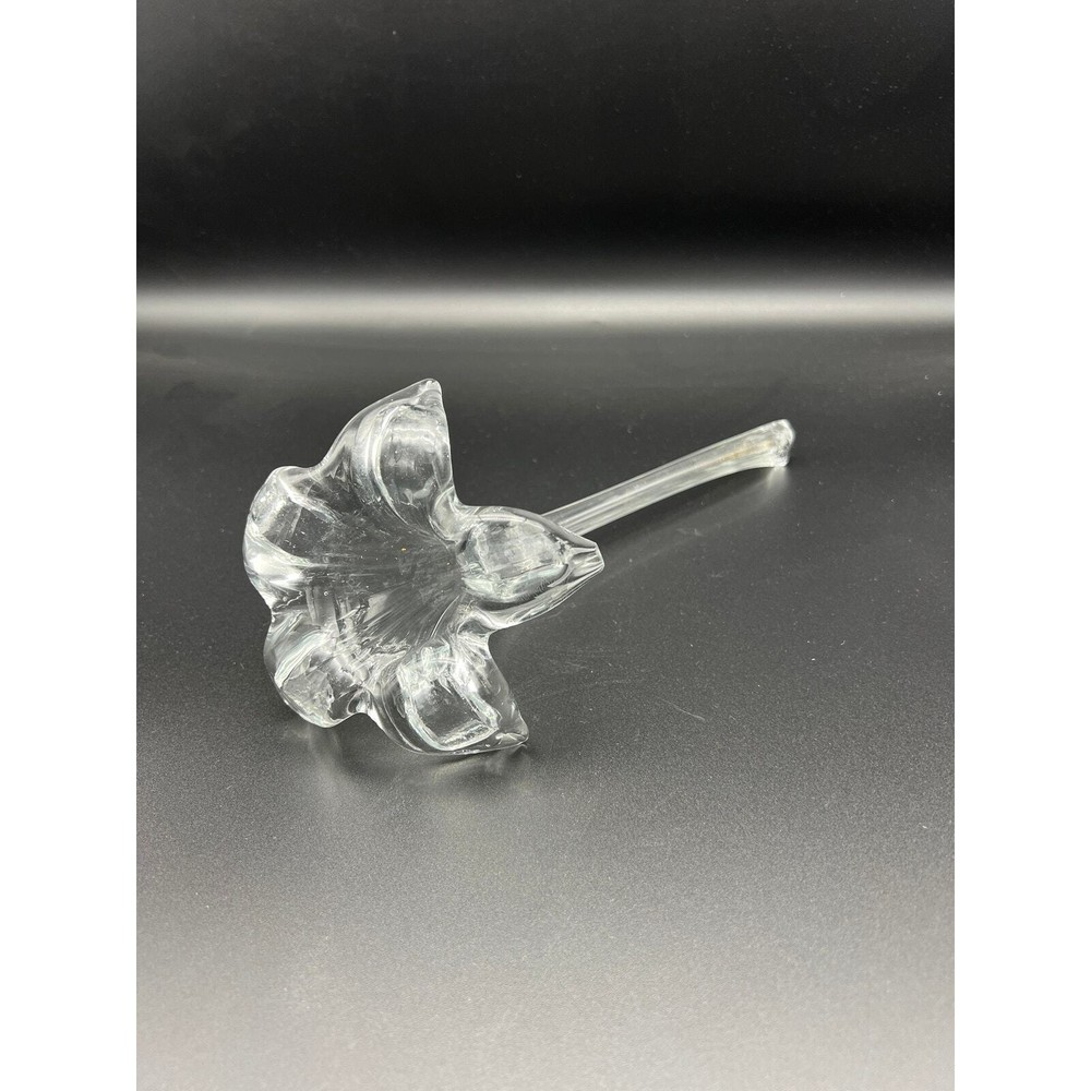 Crystal Hand Blown Lily Bud Vase Table Top