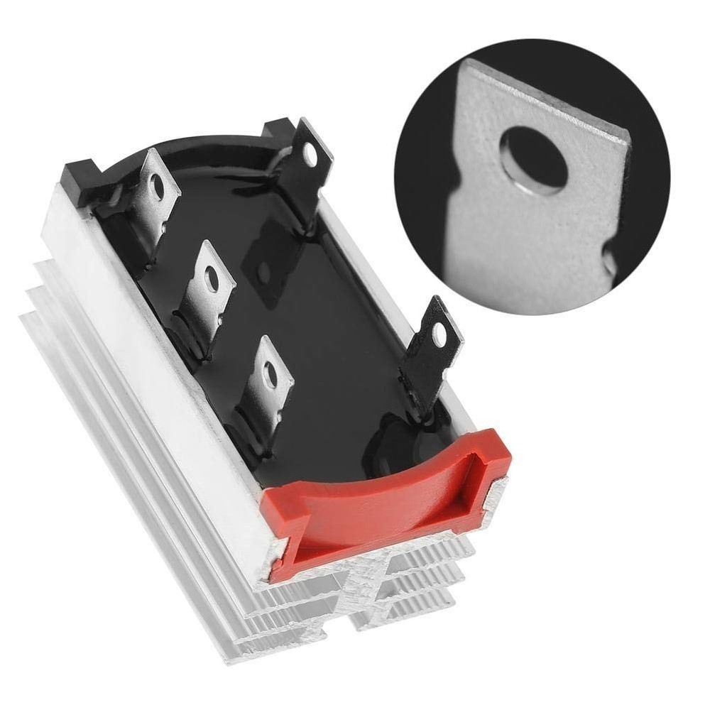 2Pcs SQL 1200V 50A Bridge Rectifier, 3 Phase AC to DC Diode with Heatsink