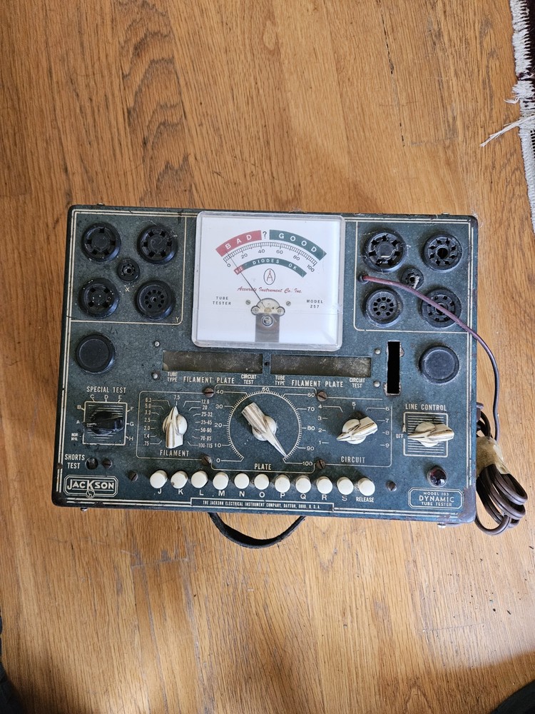 Vintage Jackson Electrical Dynamic Tube Tester Model 103
