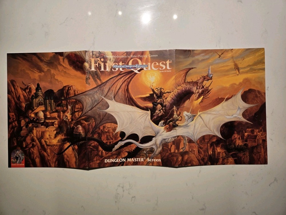 D&D Advanced Dungeons & Dragons First Quest 2nd Edition Dungeon Master Screen